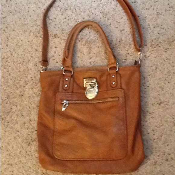 Michael Kors Handbags - MICHAEL KORS BROWN LEATHER SATCHEL SHOULDER PURSE